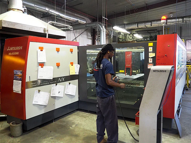 Original Alpha cutting workshop photograph