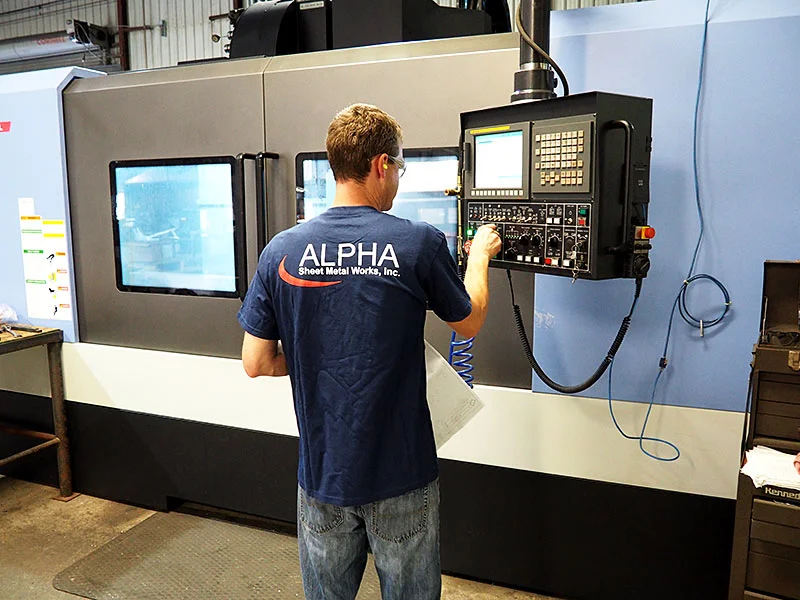Original Alpha machining workshop photograph